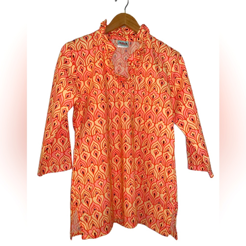 Haley & the Hound Ruffled Tunic Top Size Medium